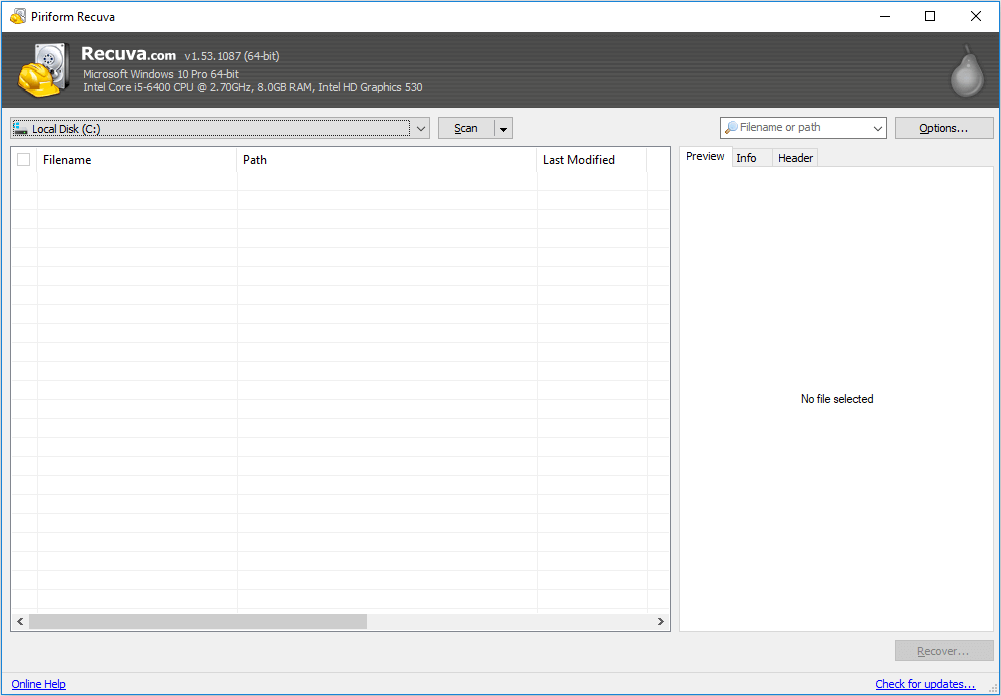 Best data recovery software for Windows - Recuva