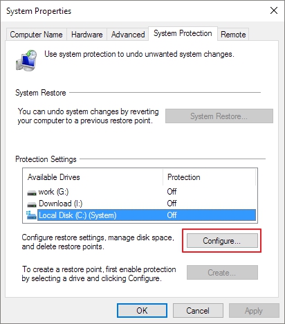 mengaktifkan perlindungan sistem.