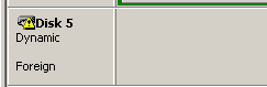 disk shows foreign 1
