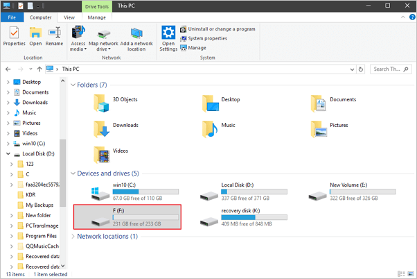 folder shows empty but not 2