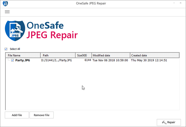 perangkat lunak perbaikan foto terbaik untuk Mac - OneSafe JPEG Repair
