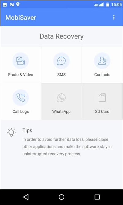 Pemulihan foto/video Android tanpa PC.