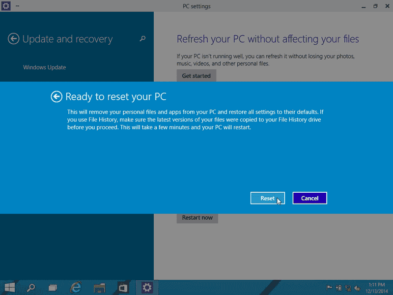 Recover files after resetting windows 10