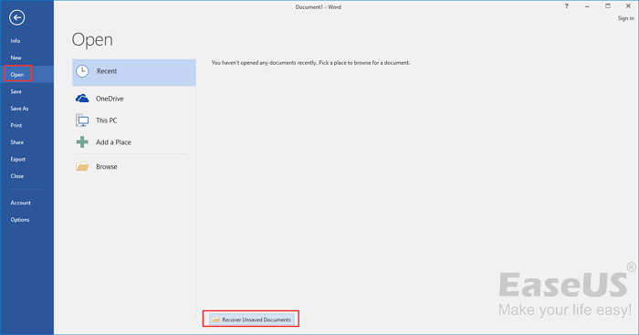 recover word from autorecover 4