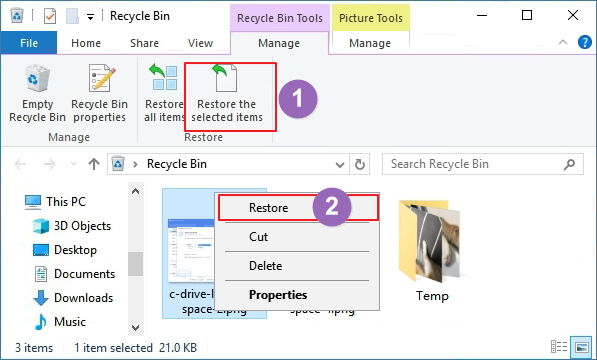recycle bin recovery