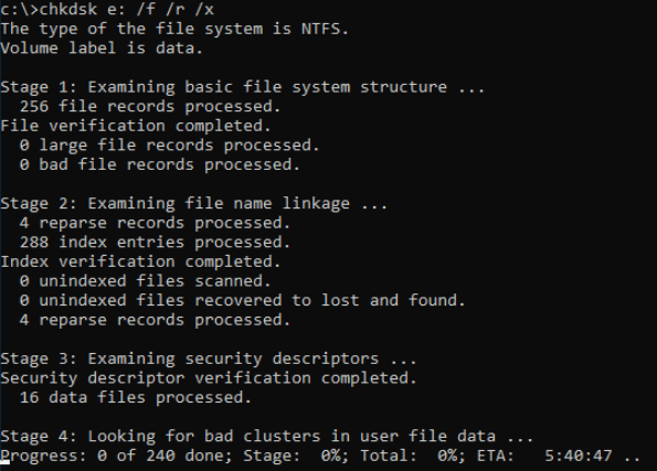 repair corrupted external hard drive