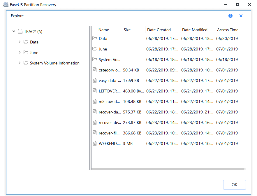recover lost partition