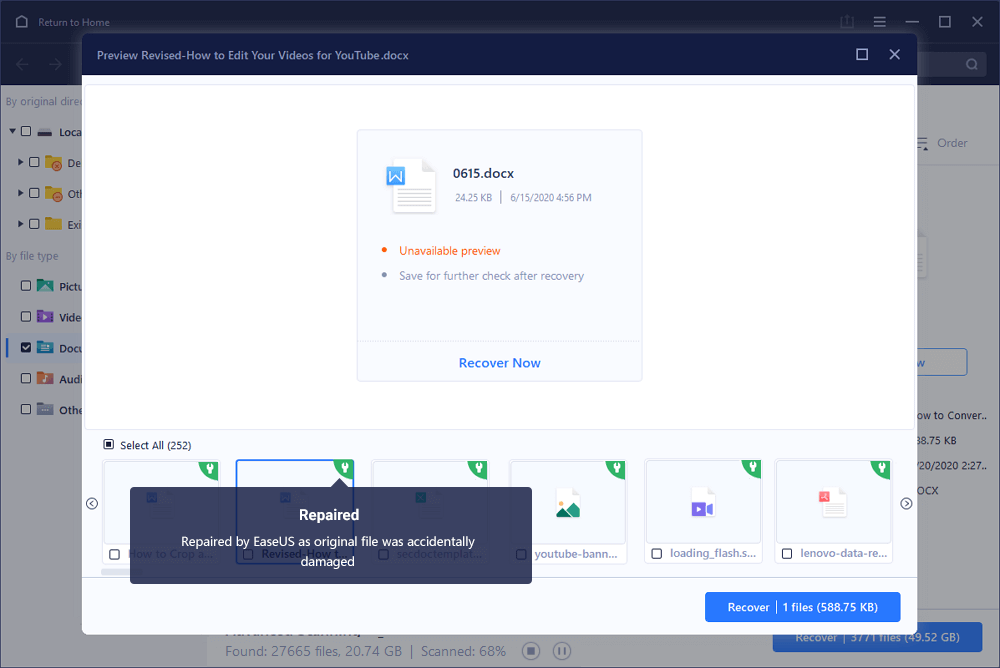 repair corrrupt documents