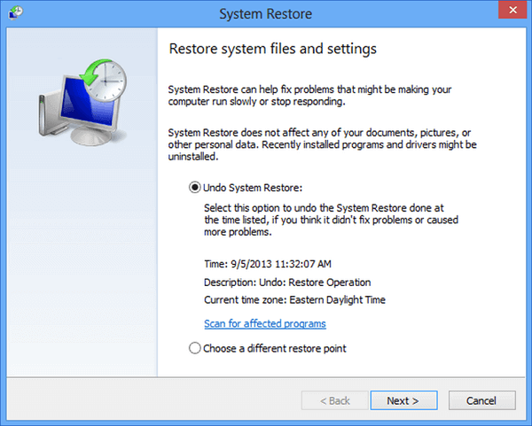 undo system restore windows 7