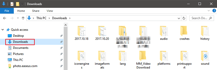 windows downloads folder