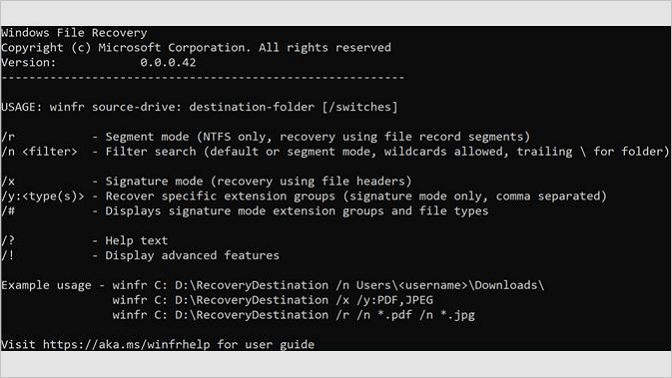 windows file recovery